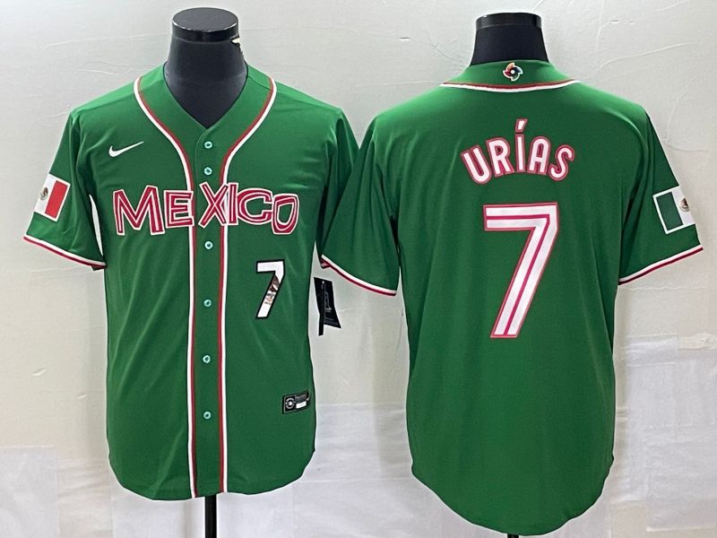 Men 2023 World Cub Mexico #7 Urias Green Nike MLB Jersey21->more jerseys->MLB Jersey